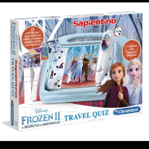 Clementoni Sapientino Travel Quiz - Frozen 2 Travel Quiz - trivia quiz, gioco educativo